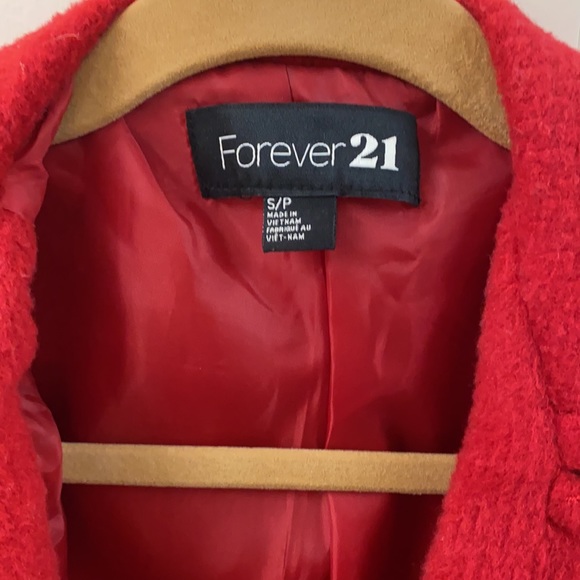 Red Waist Length Peacoat - LIKE NEW - Picture 6 of 8